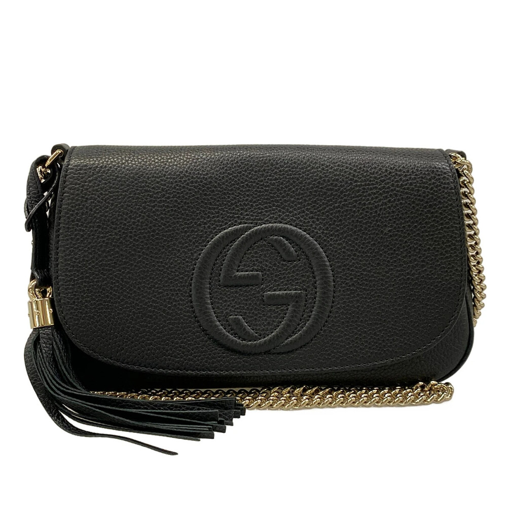 Gucci Soho Black Leather Shoulder Bag #305003G95B